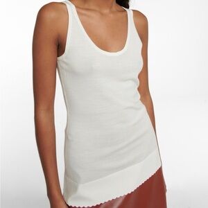 Chloé Cream Wool Tank Top